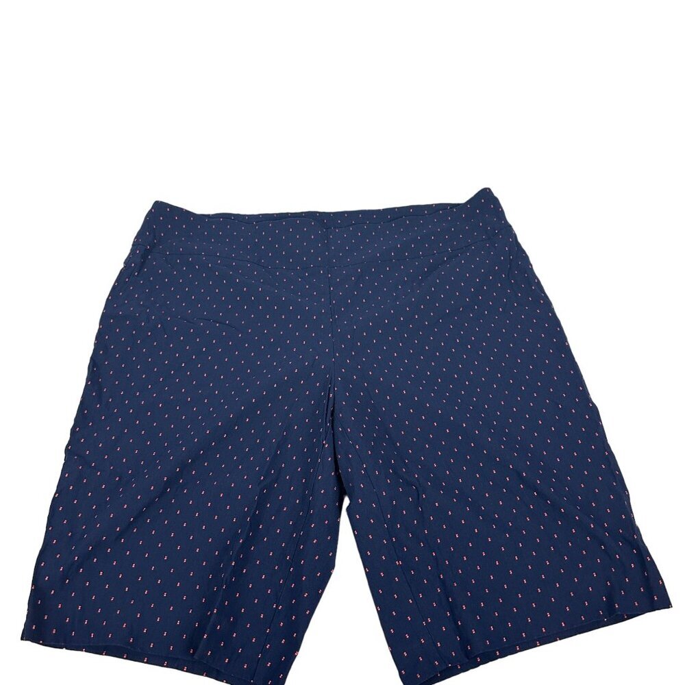 Attire Woman's Shorts Navy With Red Dots Size 20W